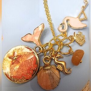 18 inch Gold Plated Charm Necklace